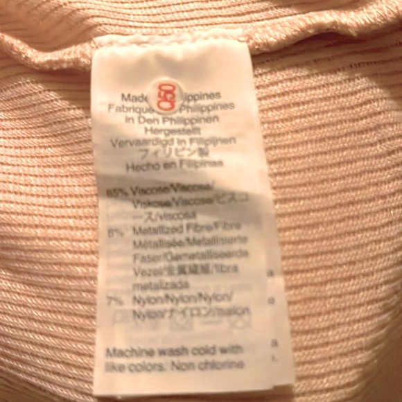 J.Crew Blush Metallic Turtleneck XXL - Picture 4 of 4